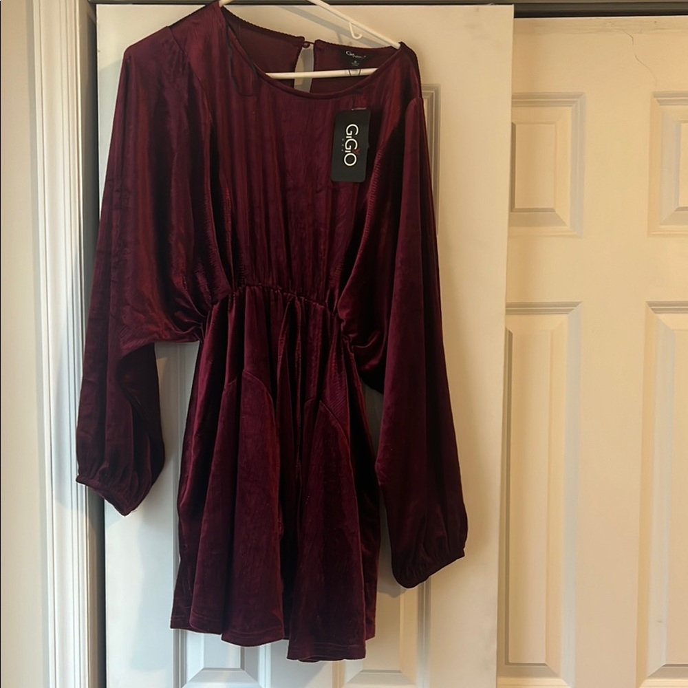 GGO Burgundy Velvet Dress